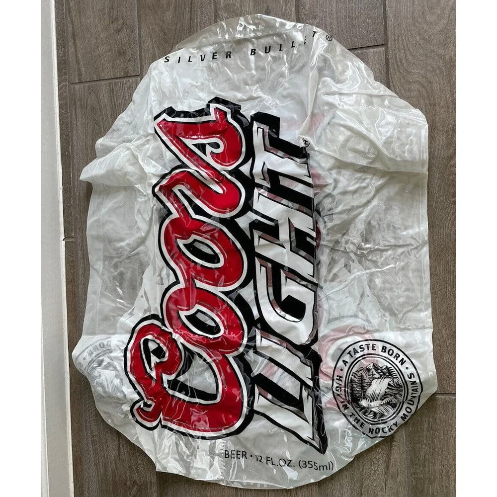 Coors Light Silver Bullet inflatable can man cave pool bar Party Decor NOS VTG